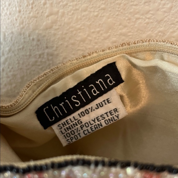 CHRISTIANA Beaded Purse Crossbody Vintage Retro Collectible Bag - Picture 9 of 16